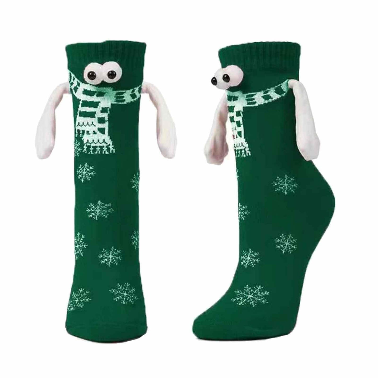 Couple Magnetic Christmas Socks (2 Pairs)