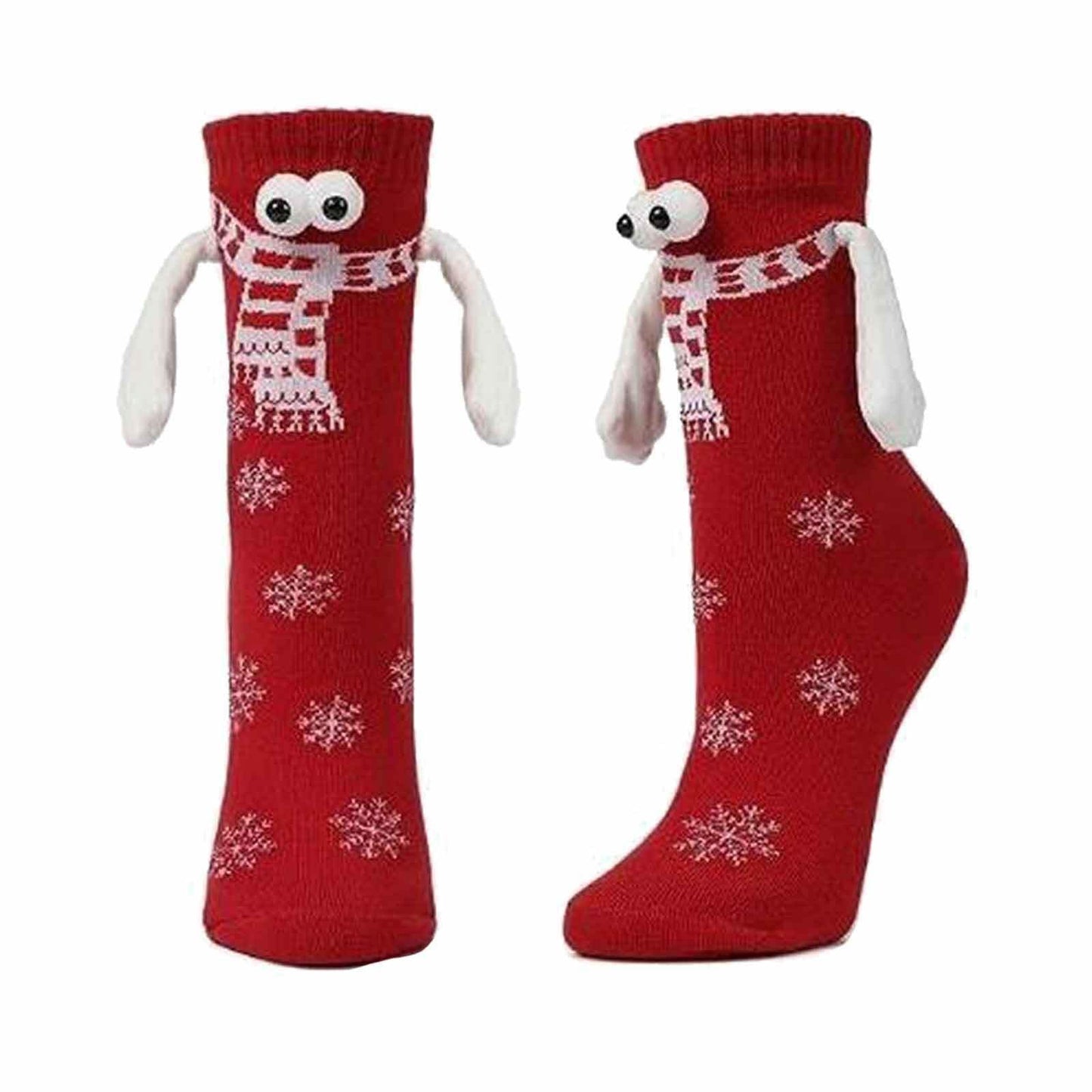 Couple Magnetic Christmas Socks (2 Pairs)